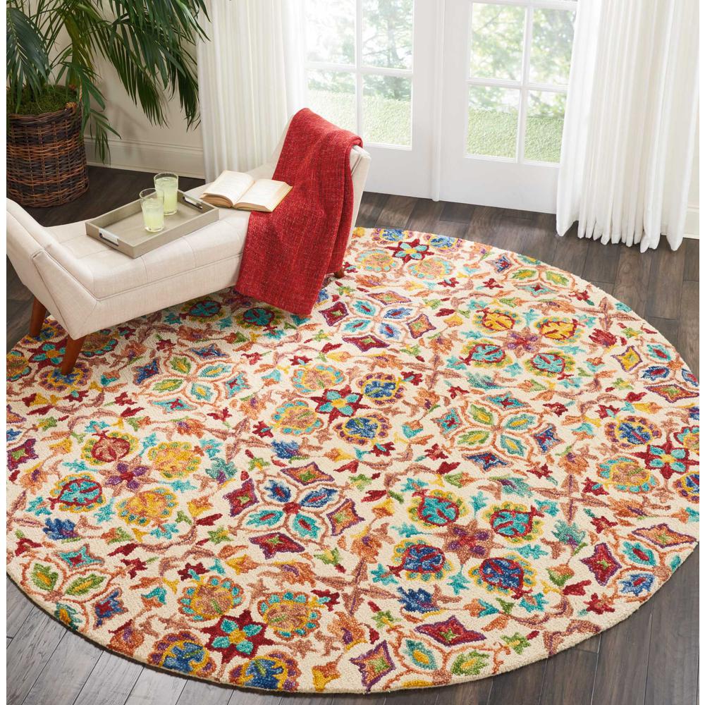 Vivid Area Rug, Ivory, 8' x ROUND. Picture 3