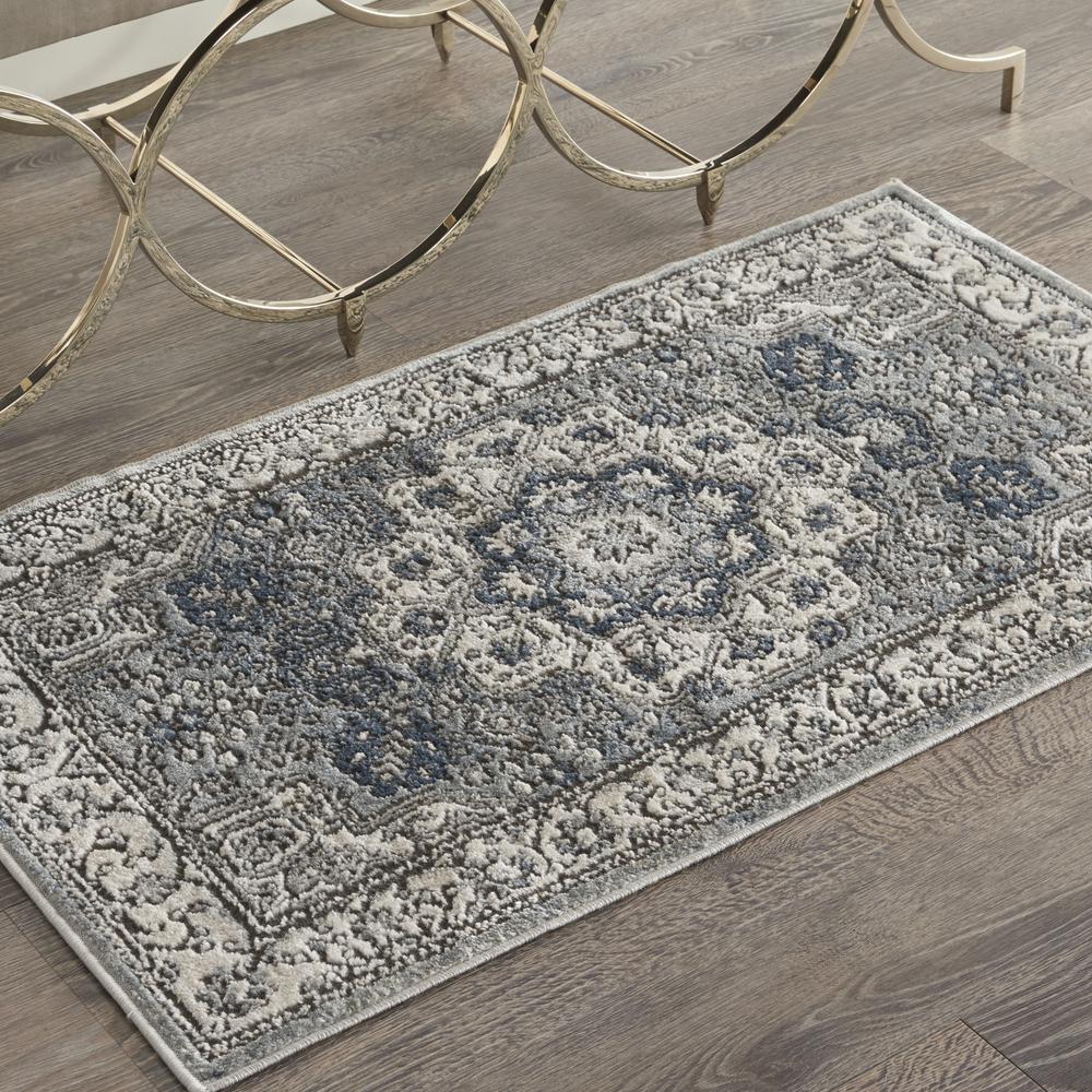 Nourison Concerto Area Rug, 2'2" x 3'9", Grey/Ivory. Picture 9
