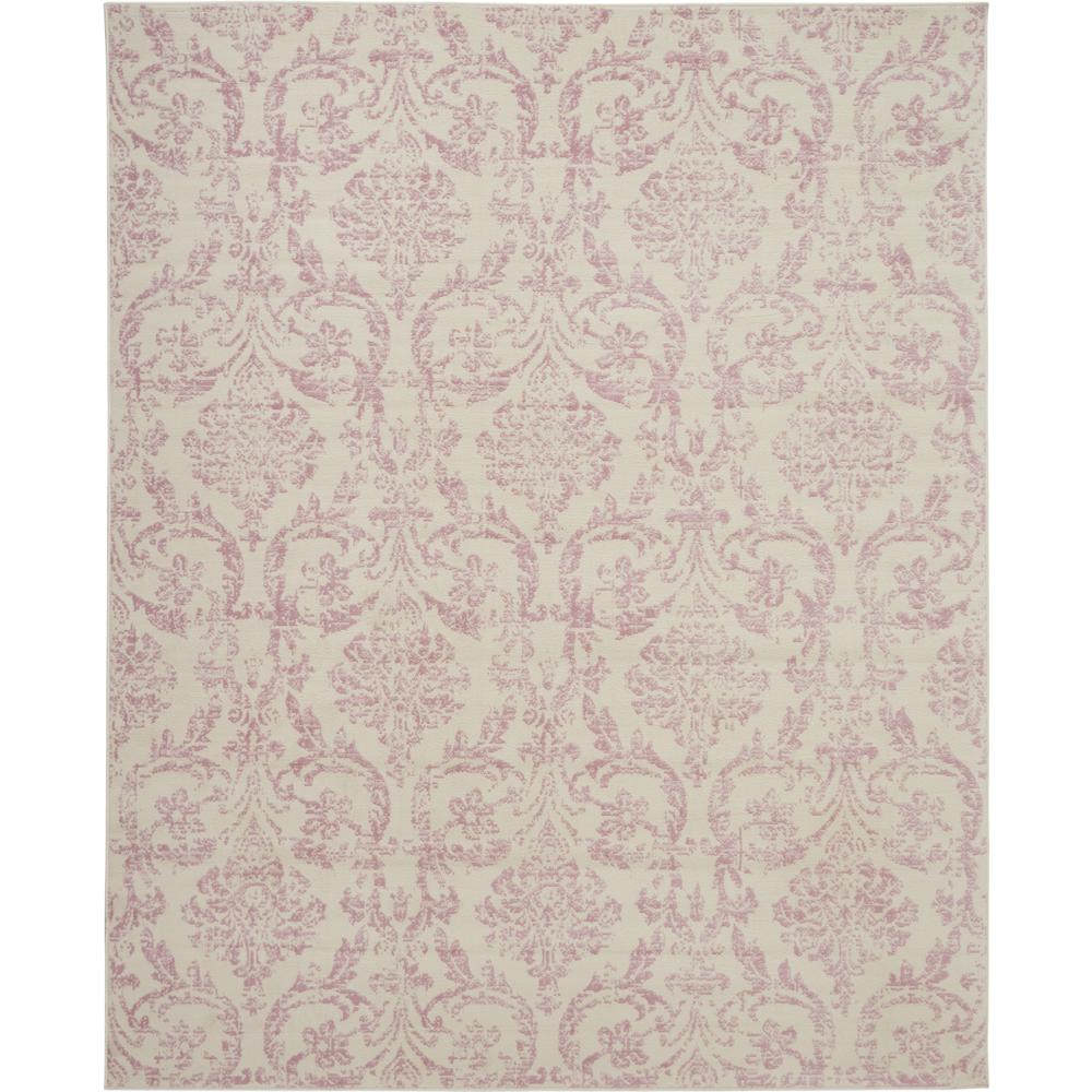 Nourison Jubilant Area Rug, 8'6" x 12', Ivory/Pink. Picture 1