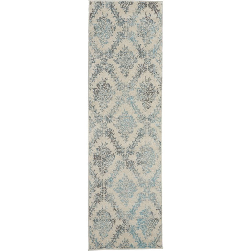 Tranquil Area Rug, Ivory/Turquoise, 2'3" X 7'3". Picture 1