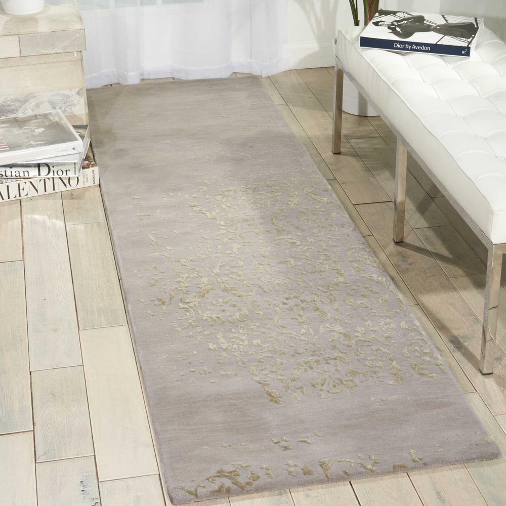 Opaline Area Rug, Silver, 2'3" x 8'. Picture 4