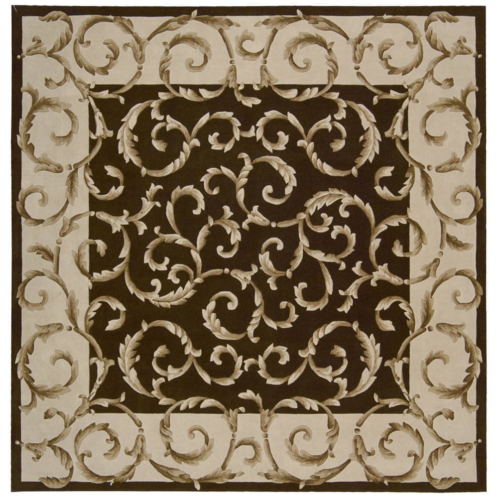 Versailles Palace Square Rug By, Chocolate, 8' X 8'. Picture 2