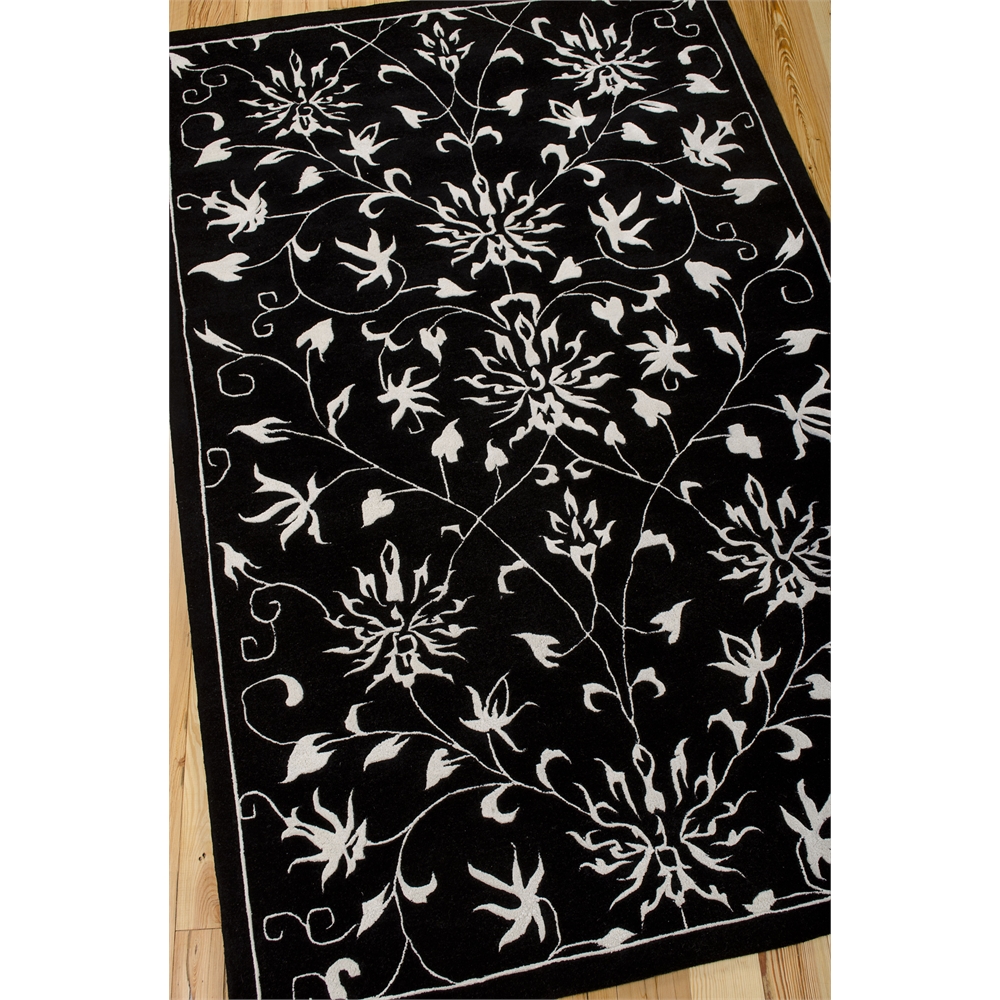 Versailles Palace Rectangle Rug By, Black White, 5'3" X 8'3". Picture 3