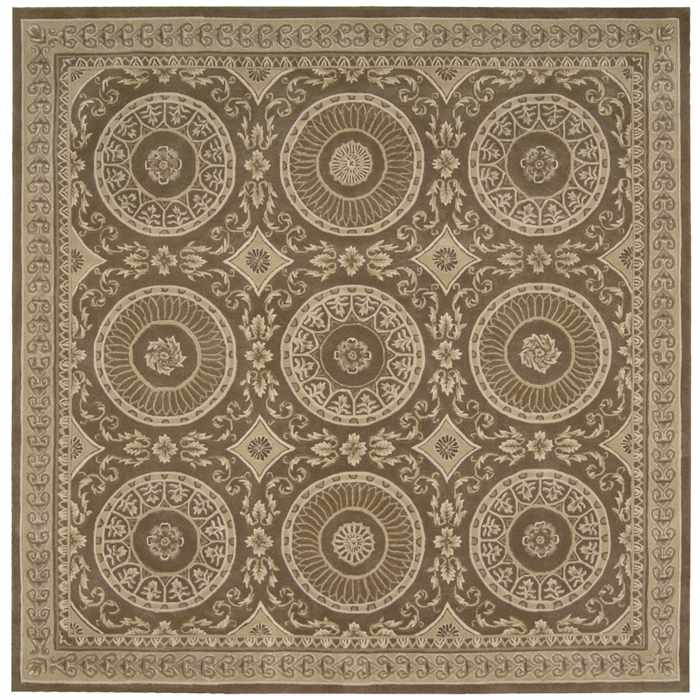 Versailles Palace Square Rug By, Mocha, 8' X 8'. Picture 1
