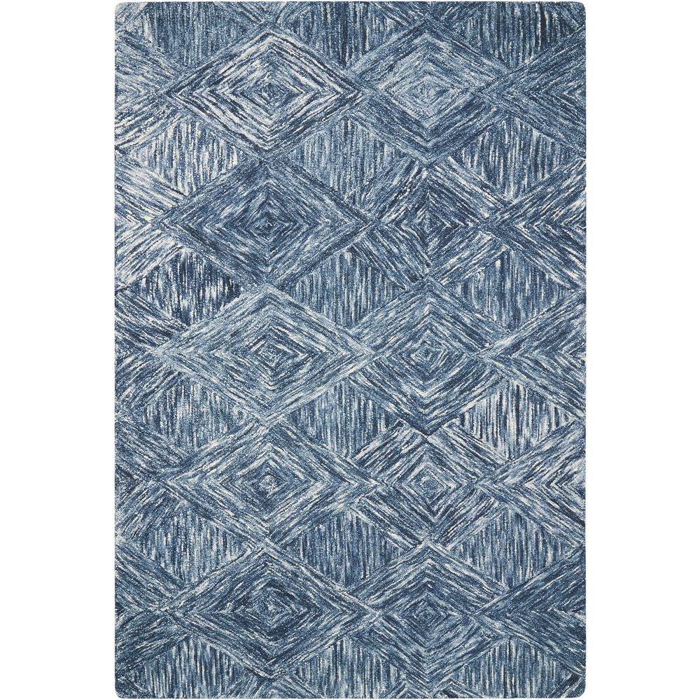 Linked Area Rug, Denim, 3'9" x 5'9". Picture 1