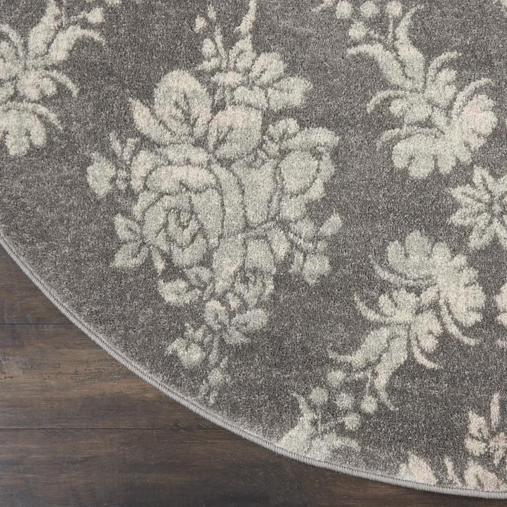 Tranquil Area Rug, Grey/Pink, 5'3" X ROUND. Picture 4