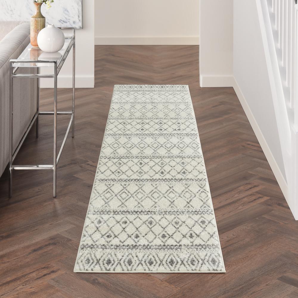 PSN41 Passion Ivory/Grey Area Rug- 2'2" x 10'. Picture 2