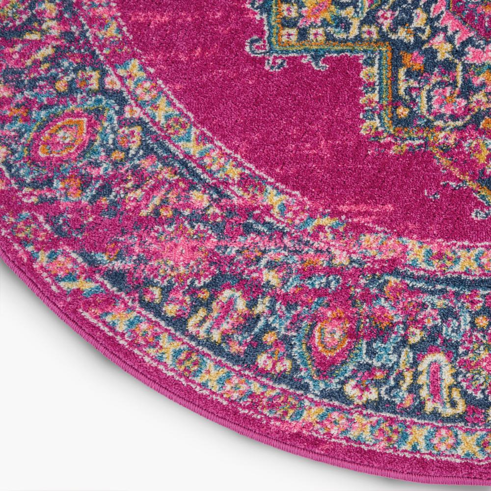 Bohemian Round Area Rug, 4' x Round. Picture 6