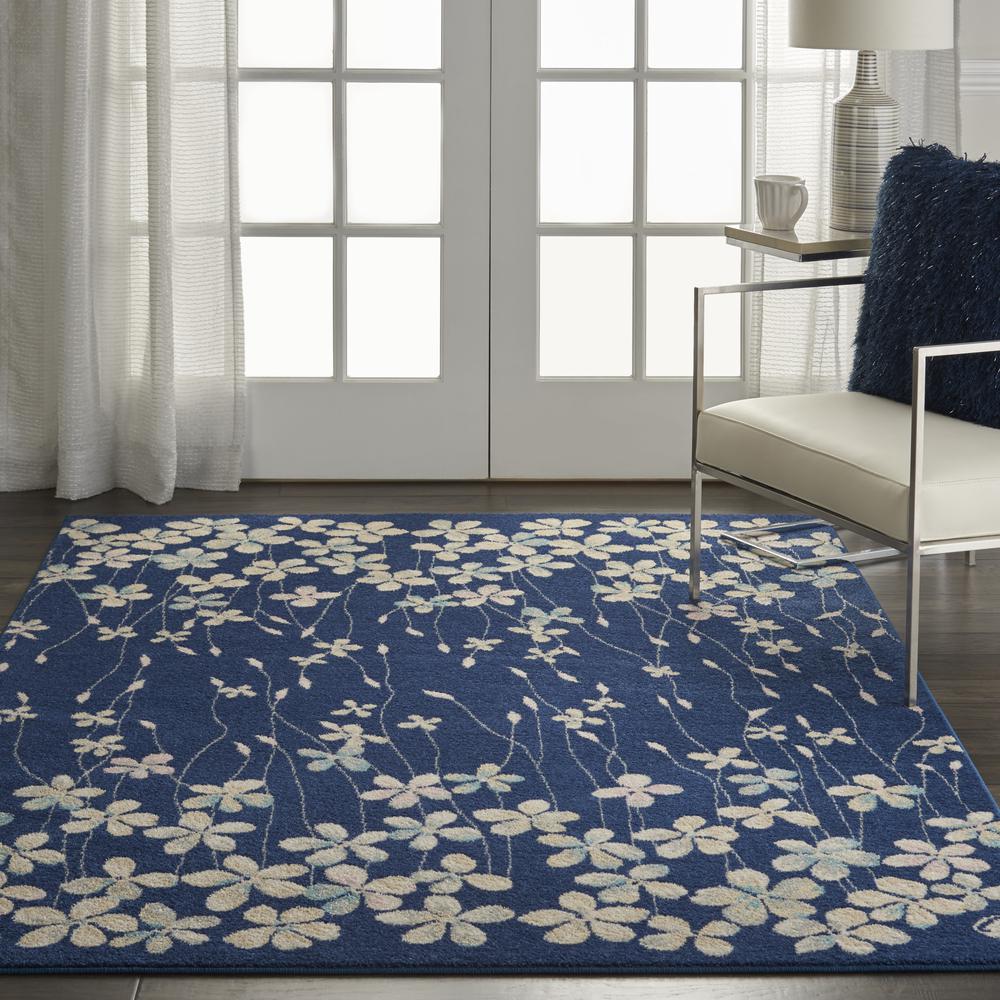 Tranquil Area Rug, Navy, 4' X 6'. Picture 4