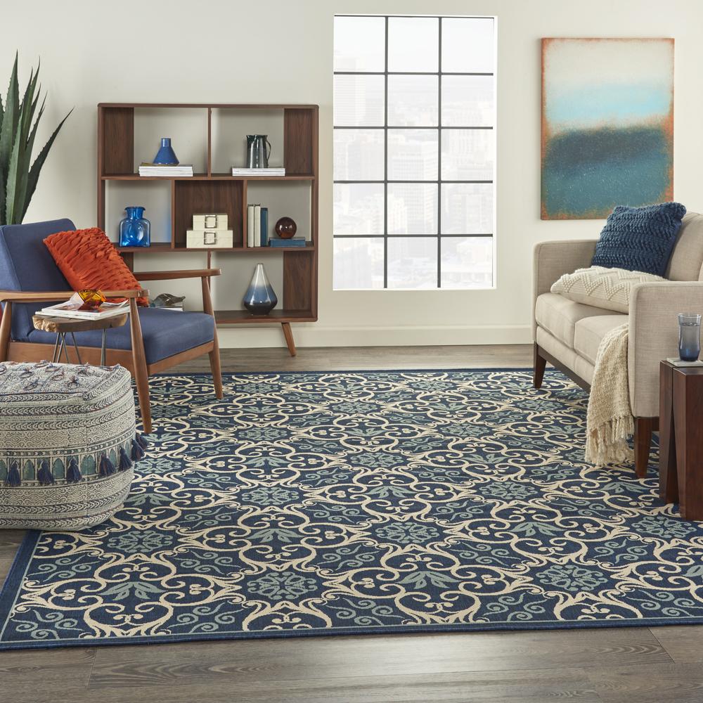 Caribbean Area Rug, Navy, 7'10" x 10'6". Picture 7