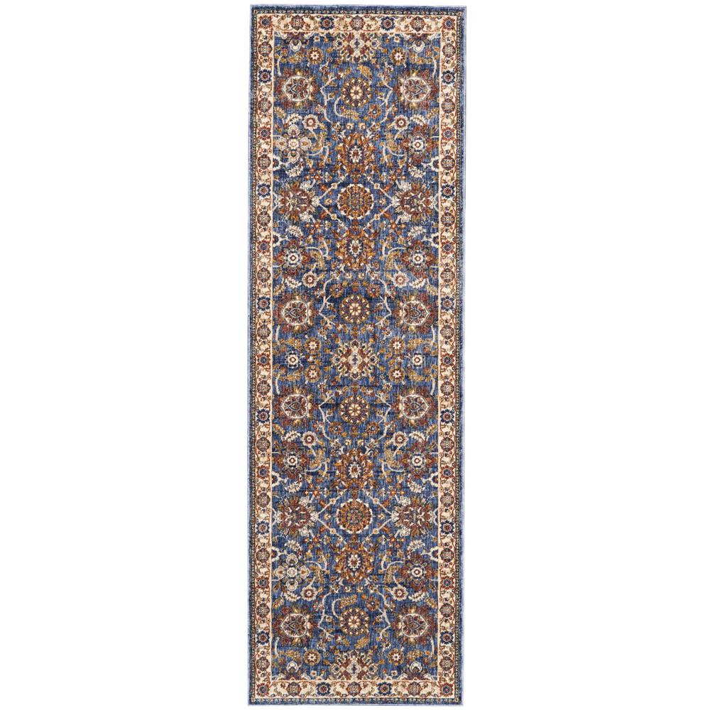 Reseda Area Rug, Blue, 2'3" x 7'6". The main picture.