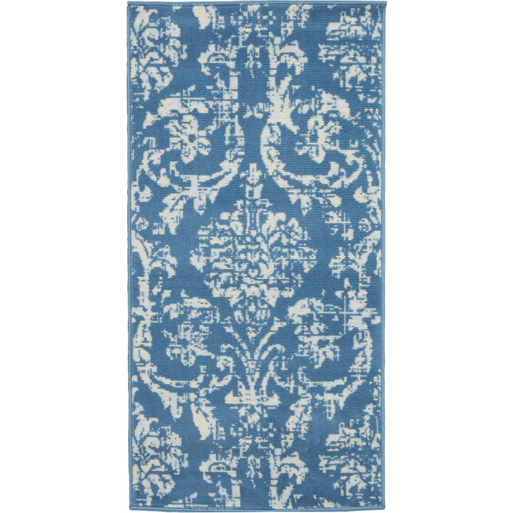 Jubilant Area Rug, Blue, 2' x 4'. The main picture.