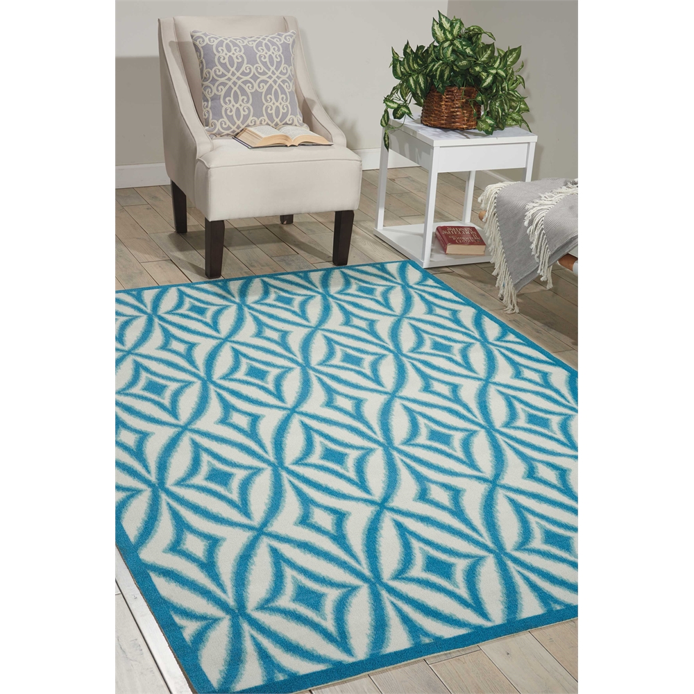 Sun N Shade Area Rug, Azure, 5'3" x 7'5". Picture 6