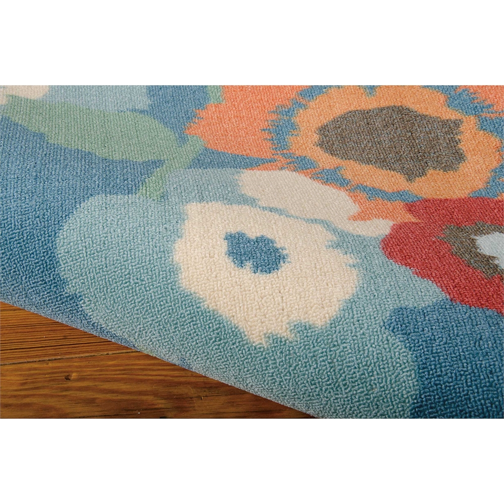 Waverly Sun & Shade "Pic-A-Poppy" Bluebell Indoor/Outdoor Area Rug by Nourison. Picture 5