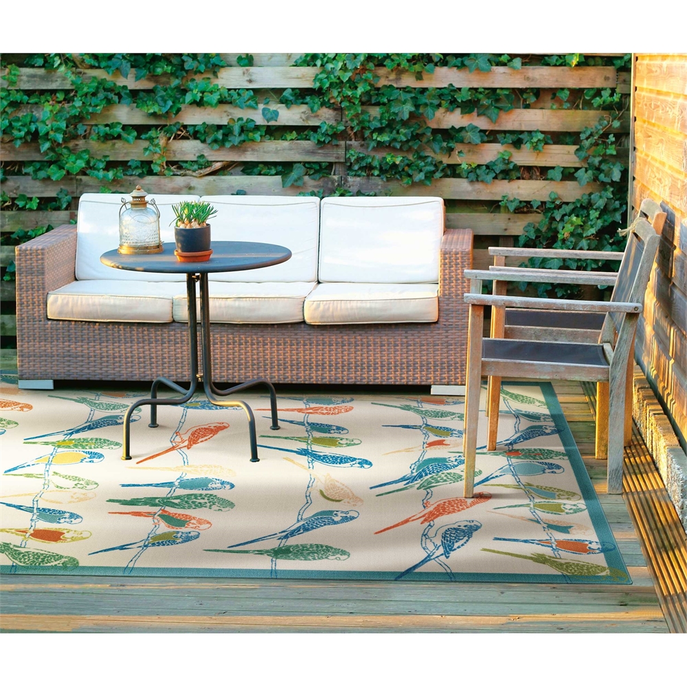 Waverly Sun & Shade "Retweet" Multicolor Indoor/Outdoor Area Rug by Nourison. Picture 4