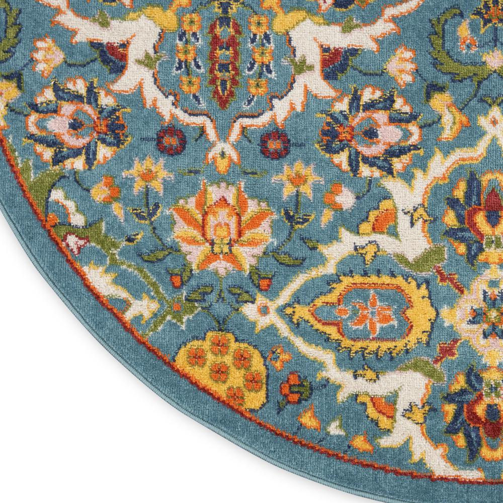 Bohemian Round Area Rug, 5' x Round. Picture 6