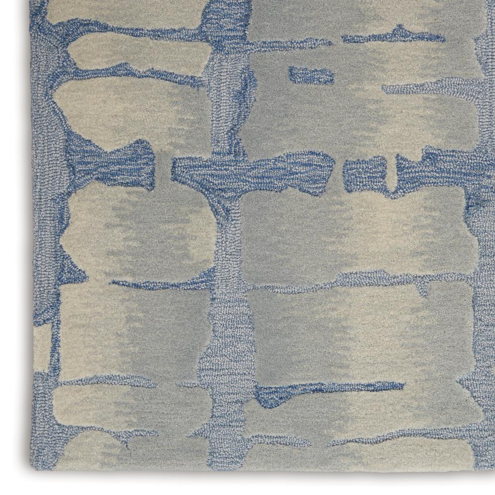 Symmetry Area Rug, Blue/Grey, 3'9" X 5'9". Picture 5