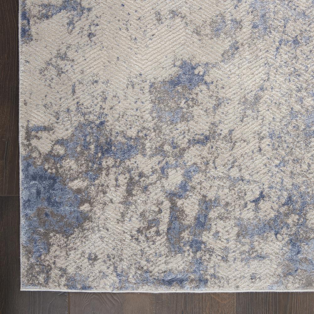 Sleek Textures Area Rug, Blue/Ivory/Grey, 3'11" x 5'11". Picture 2