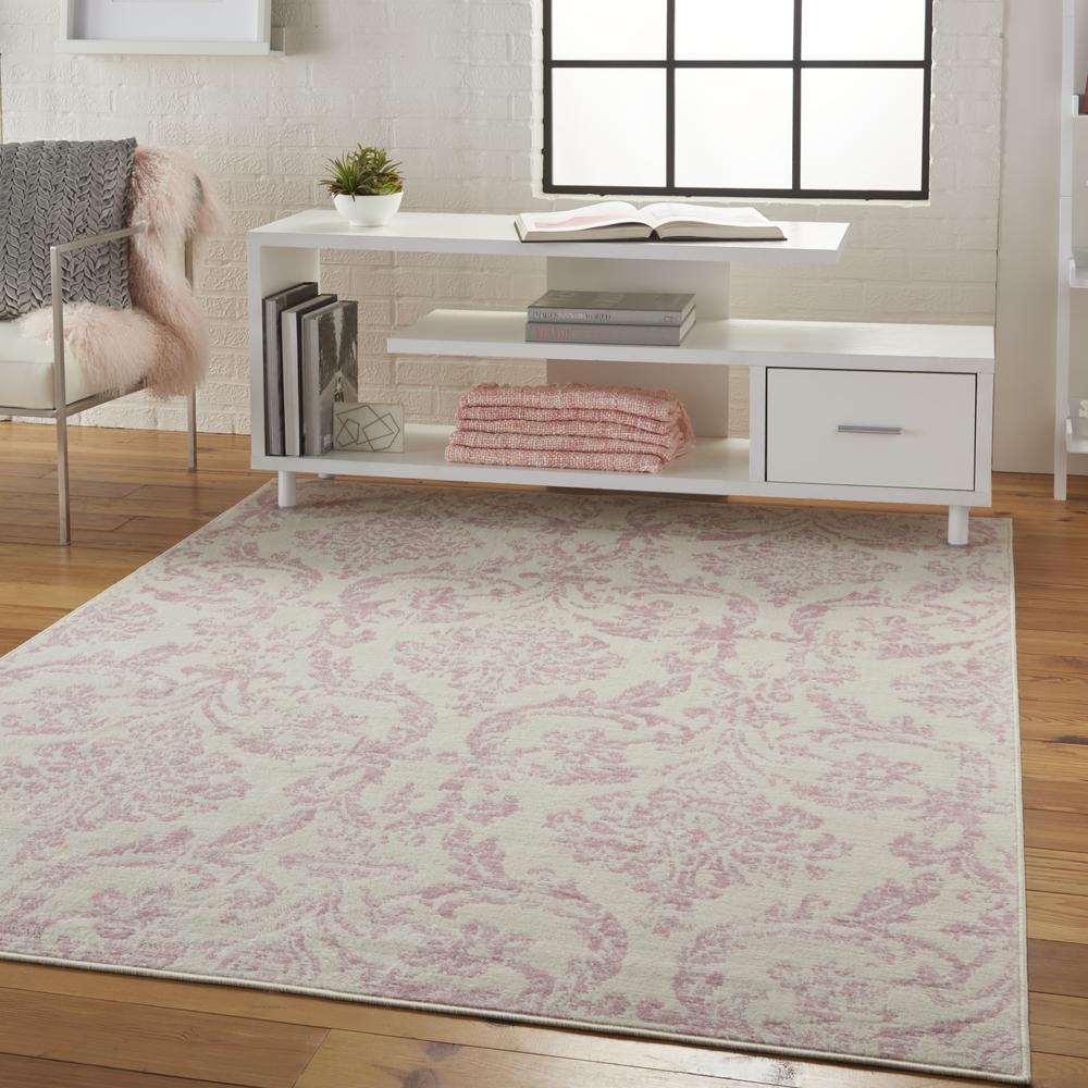Jubilant Area Rug, Ivory/Pink, 5'3" x 7'3". Picture 6