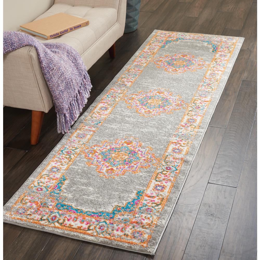 Passion Area Rug, Grey, 2'2" x 7'6". Picture 4