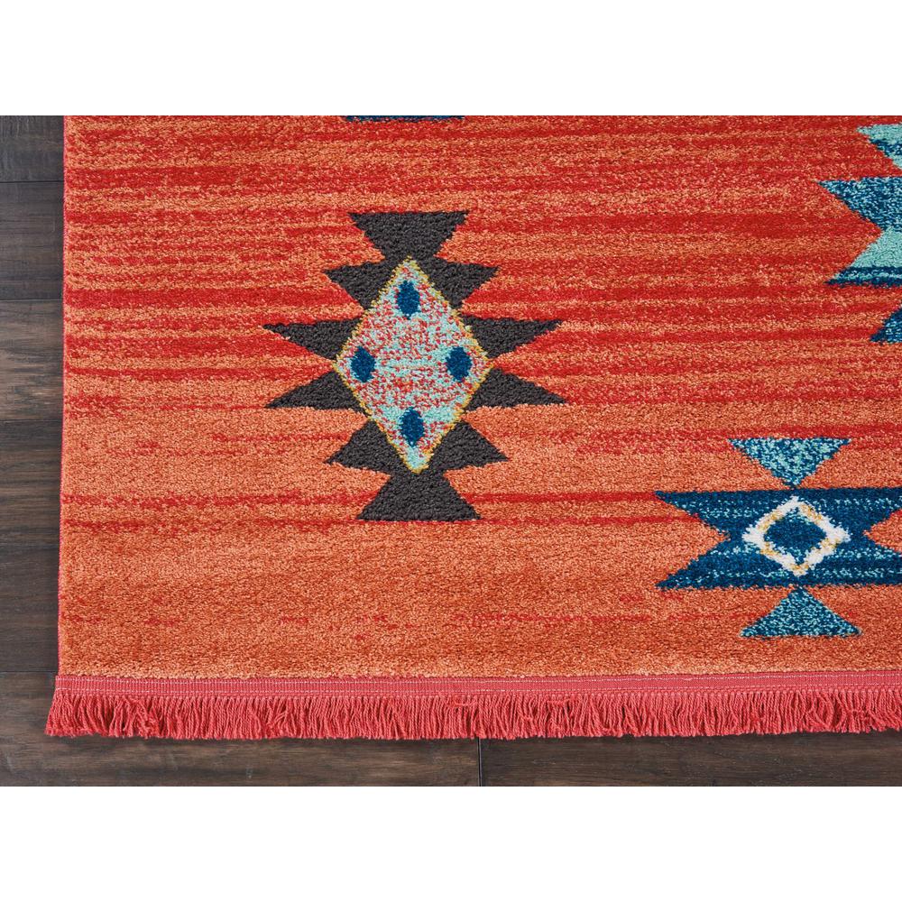 Tribal Decor Area Rug, Red, 9'3" x 13'. Picture 3