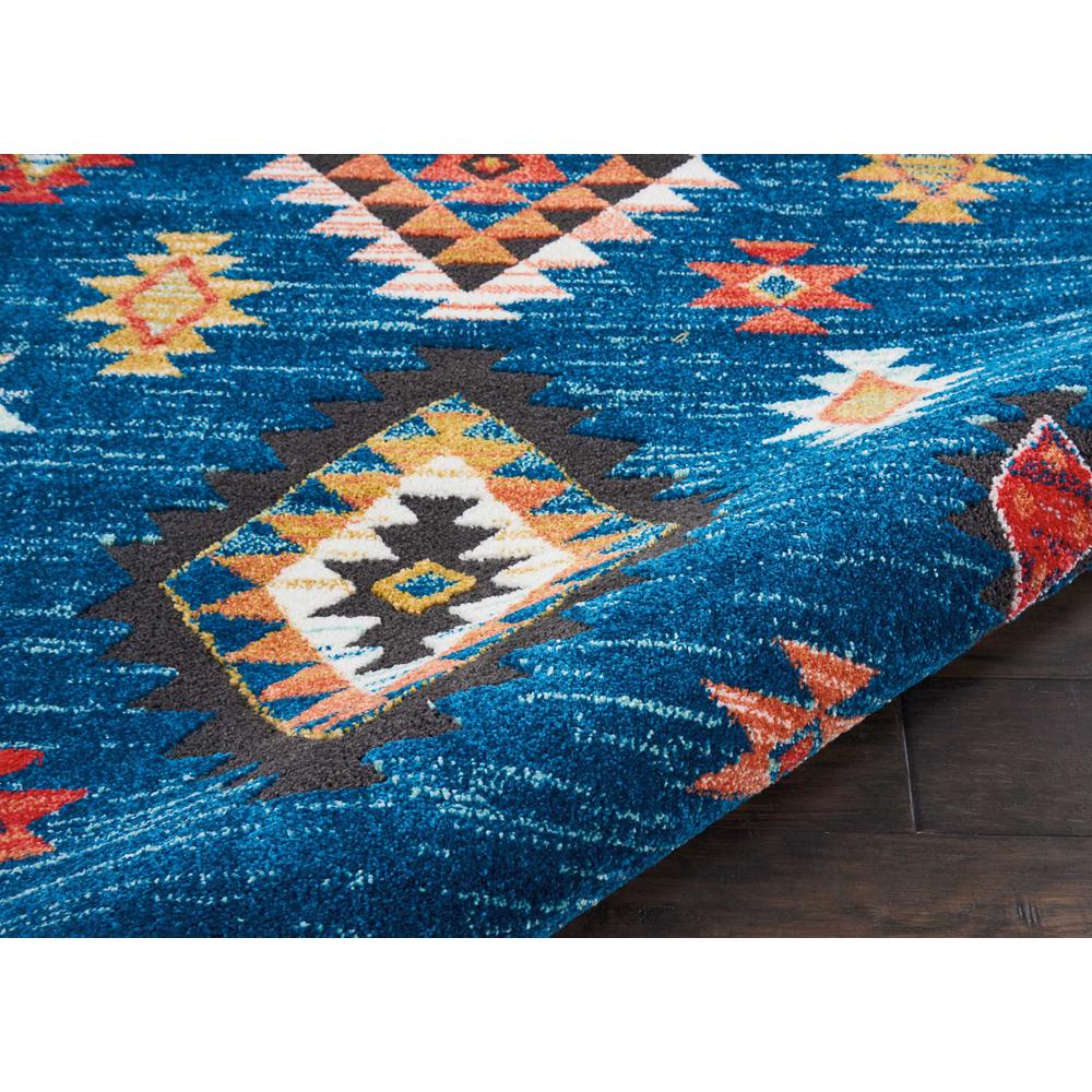 Tribal Decor Area Rug, Blue, 9'3" x 13'. Picture 4