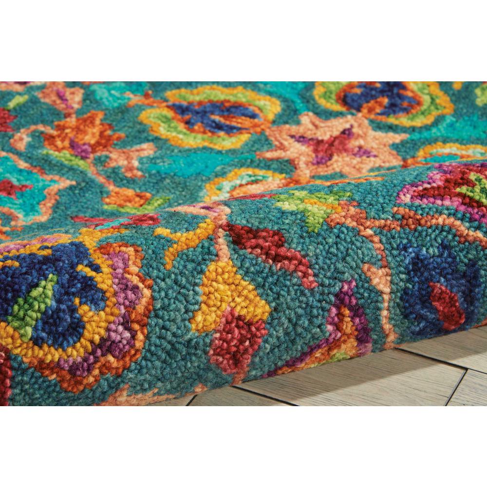 Vivid Area Rug, Teal, 4' x 6'. Picture 4
