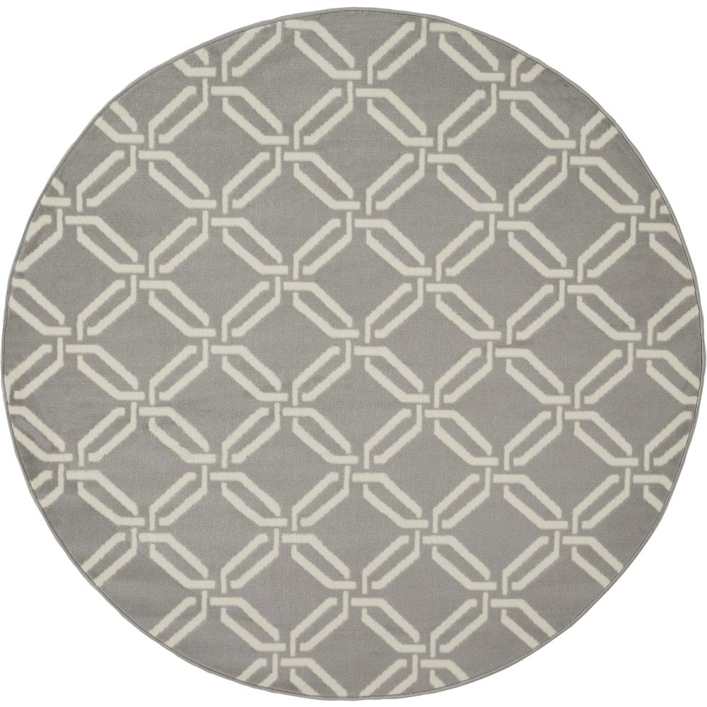 Jubilant Area Rug, Grey, 5'3" x ROUND. The main picture.