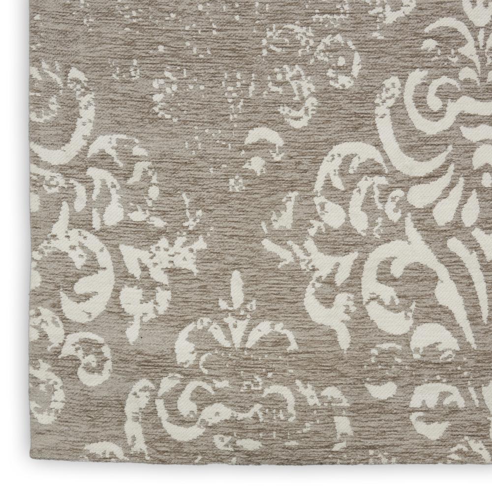 Damask Area Rug, Ivory/Grey, 8' x 10'. Picture 5