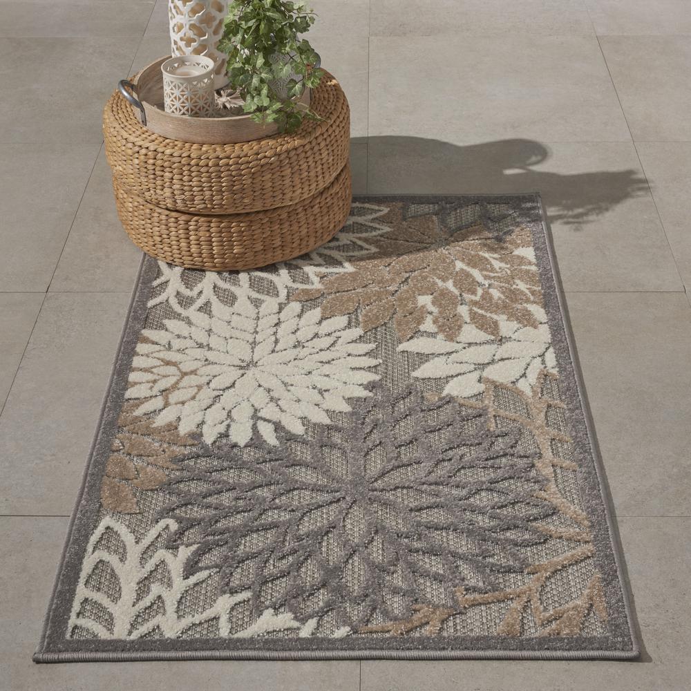 Nourison Aloha Indoor/Outdoor Area Rug, 2'8" x 4', Natural. Picture 10