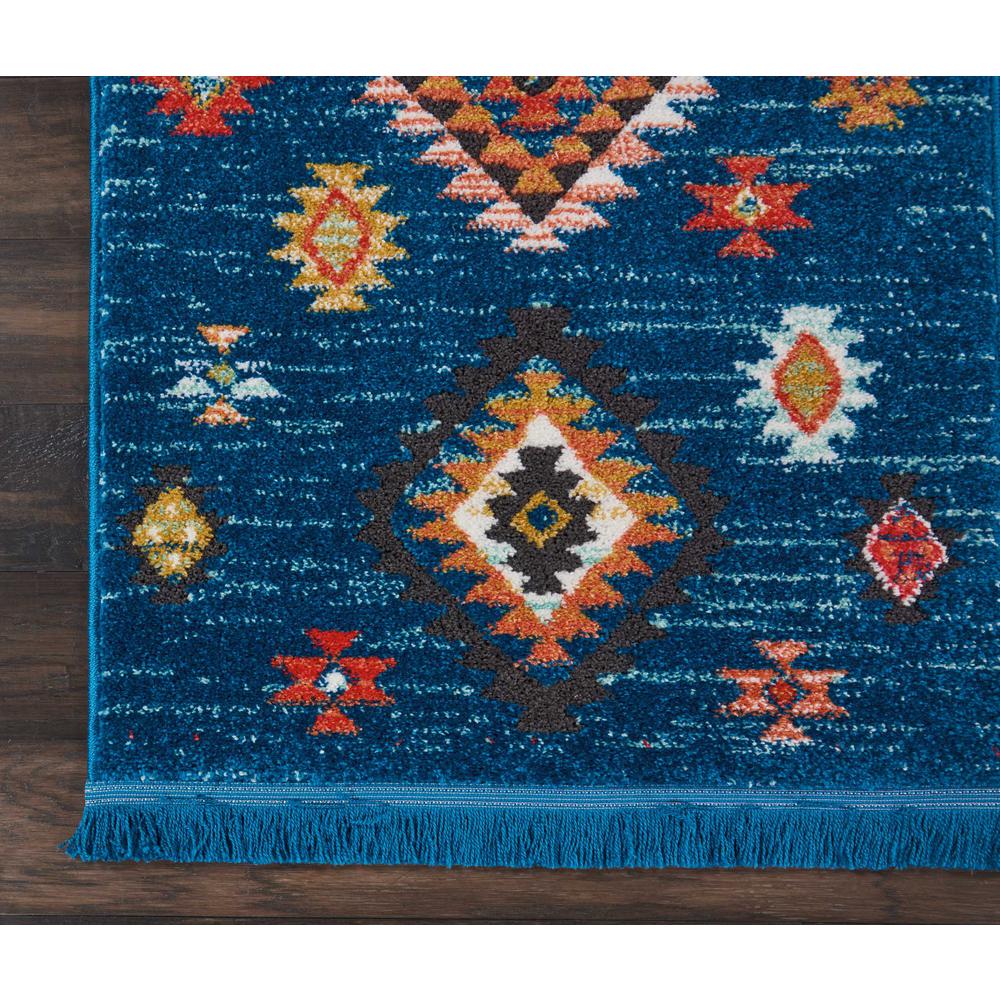 Tribal Decor Area Rug, Blue, 2'2" x 7'9". Picture 3