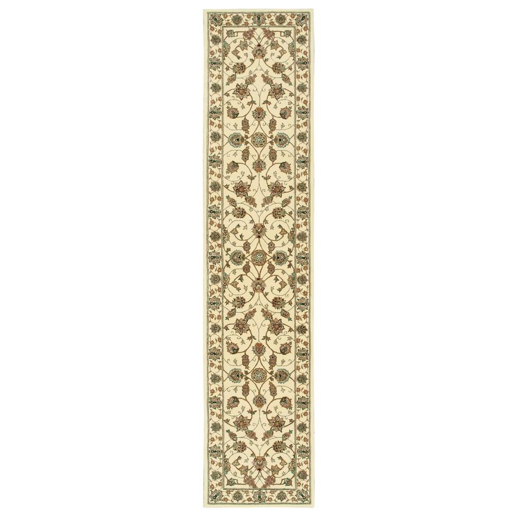 Nourison 2000 Area Rug, Ivory, 2'6" x 12'. The main picture.