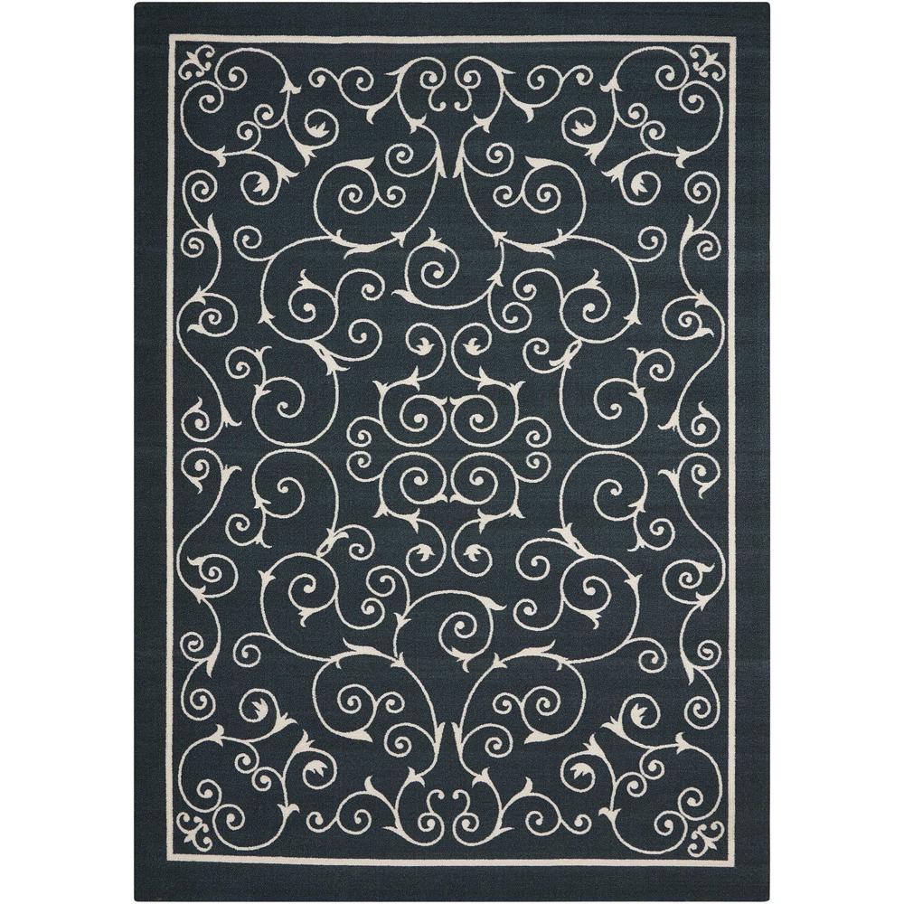 Home & Garden Area Rug, Black, 5'3" x 7'5". Picture 1