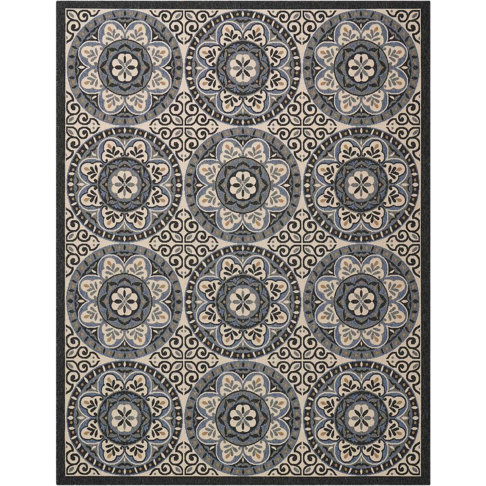 Caribbean Area Rug, Ivory/Charcoal, 7'10" x 10'6". Picture 1