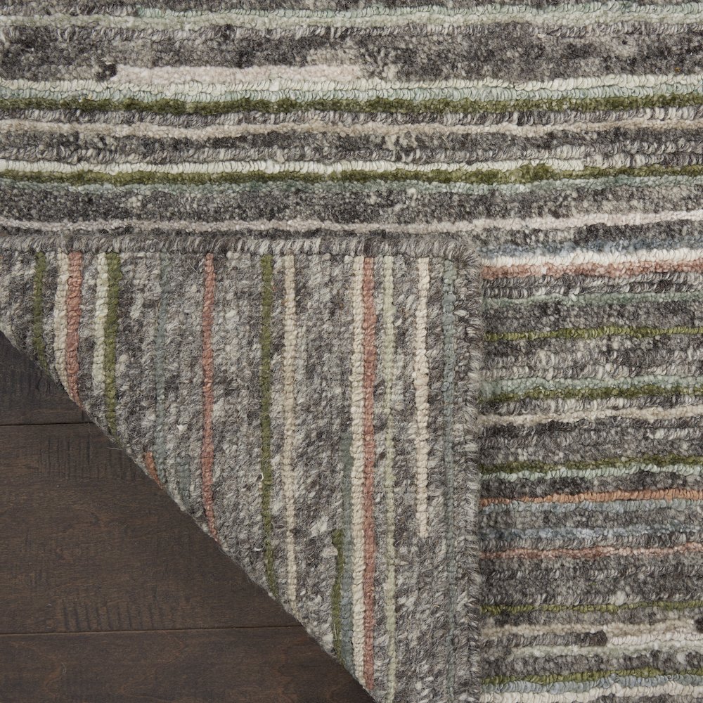 Nourison Plateau Area Rug, Grey/Green, 2'2" x 3'9", PAE01. Picture 3