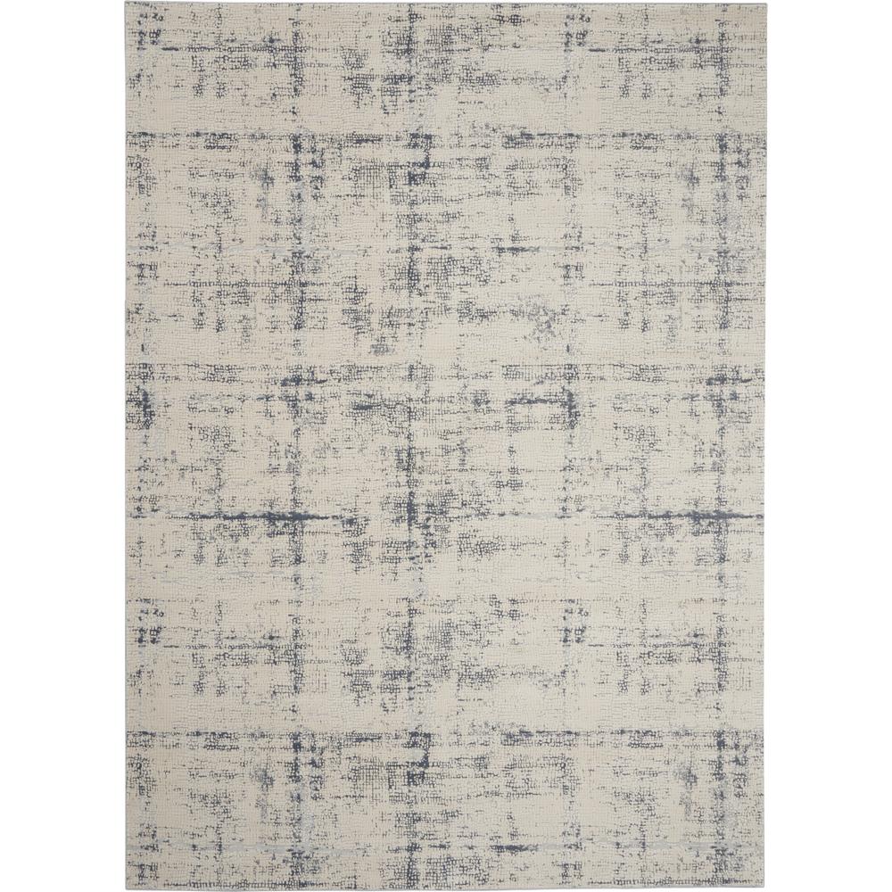 Rustic Textures Area Rug, Ivory/Blue, 7'10"X10'6". Picture 1