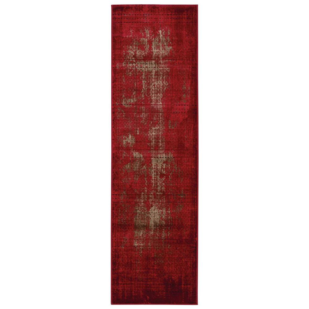 Karma Area Rug, Red, 2'2" x 7'6". Picture 1