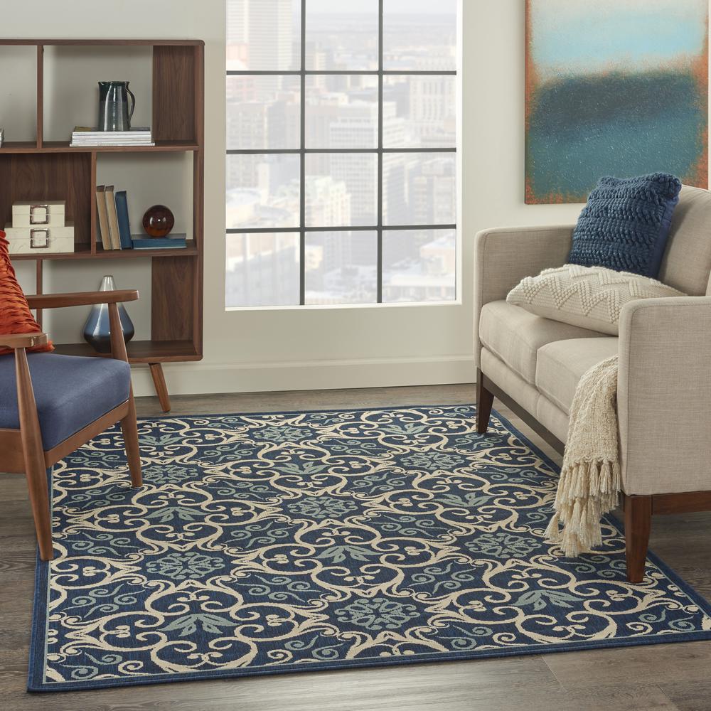 Caribbean Area Rug, Navy, 5'3" x 7'5". Picture 7