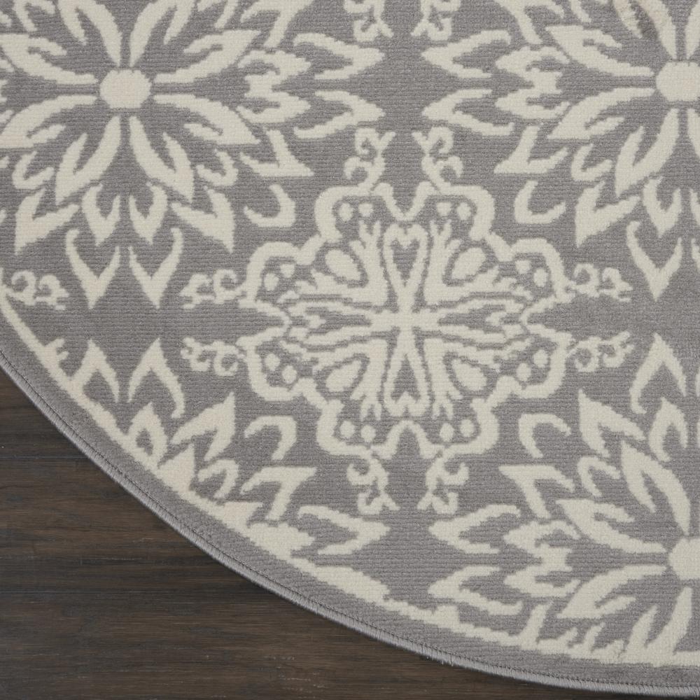 Jubilant Area Rug, Ivory/Grey, 5'3" x ROUND. Picture 2