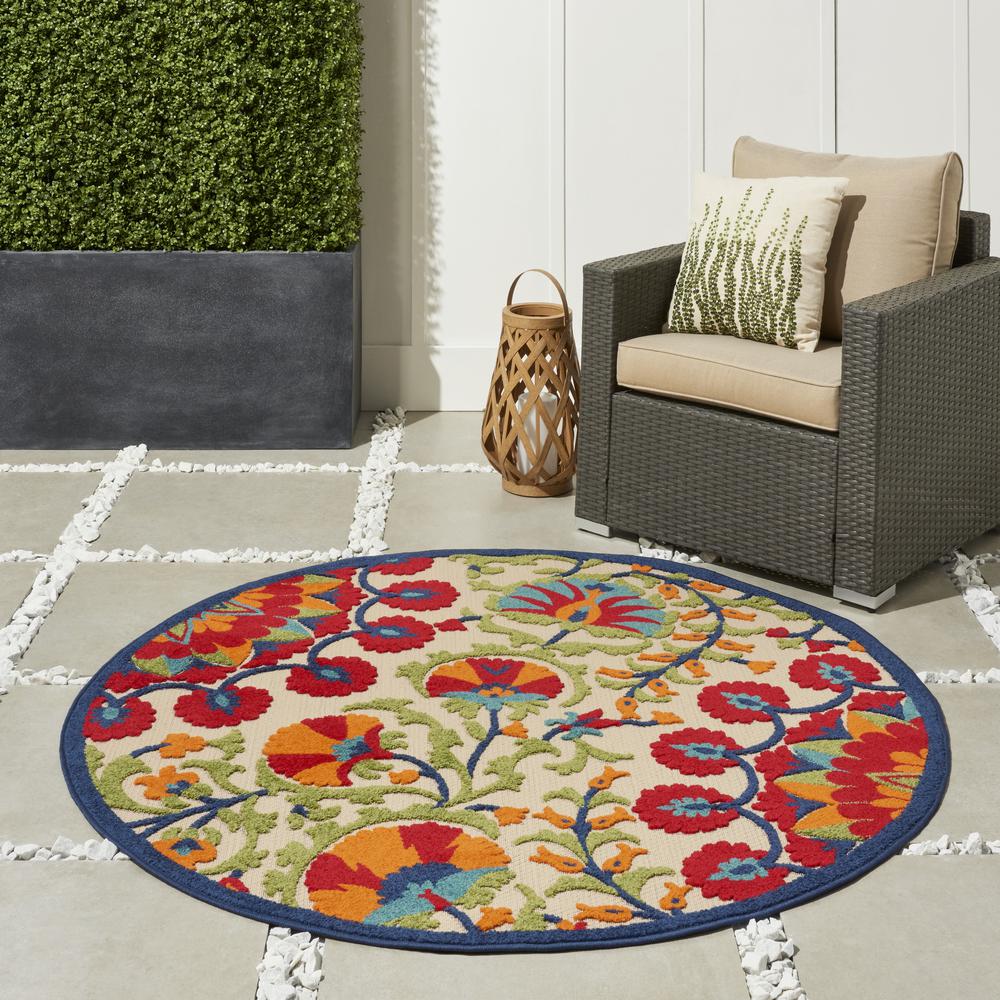 Transitional Round Area Rug, 4' x Round. Picture 11