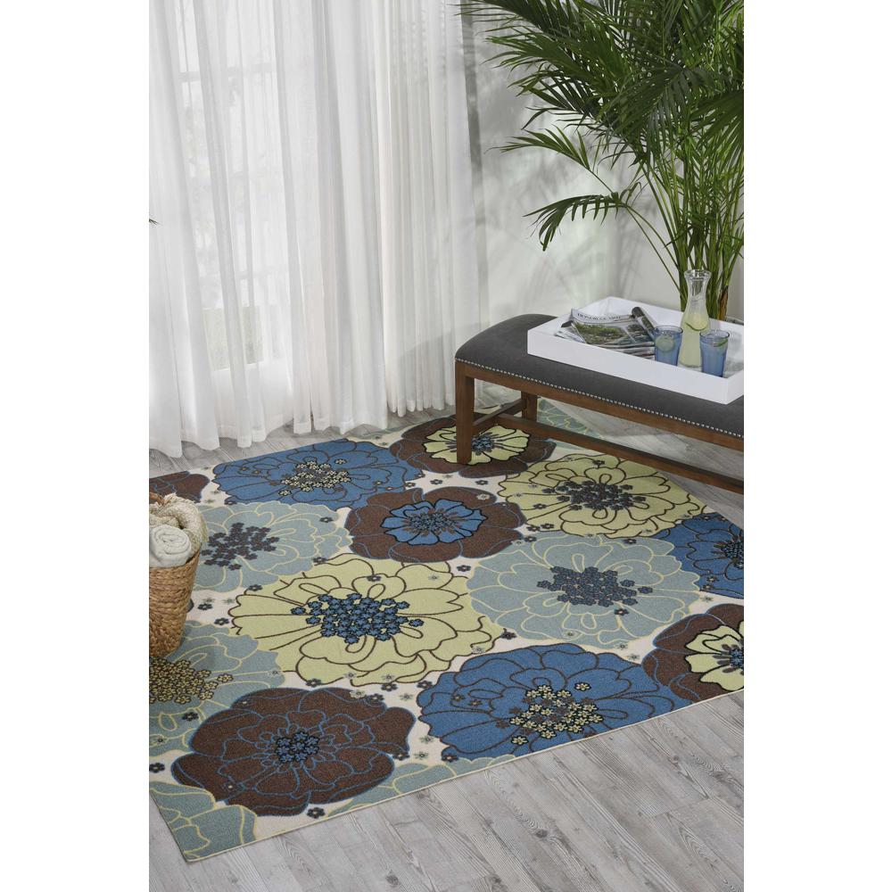 Home & Garden Area Rug, Light Blue, 7'9" x SQUARE. Picture 2