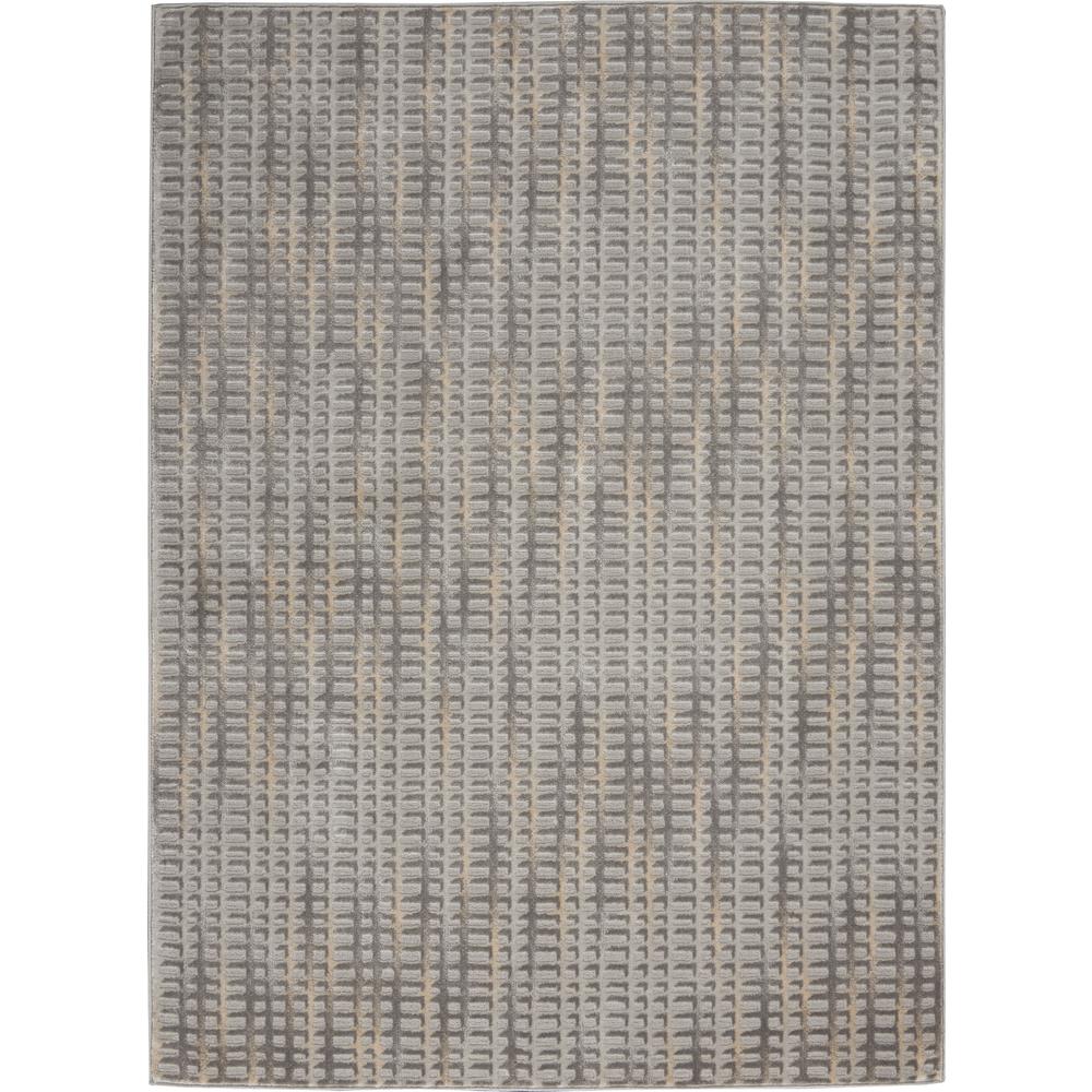 Nourison Solace Area Rug, 5'3" x 7'3", Grey/Beige. The main picture.