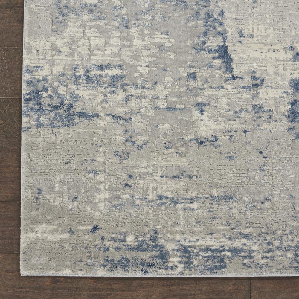 Rustic Textures Area Rug, Ivory/Blue, 2'2" X 7'6". Picture 2