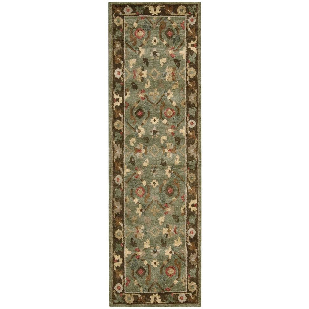 Tahoe Area Rug, Green, 2'3" x 8'. Picture 1