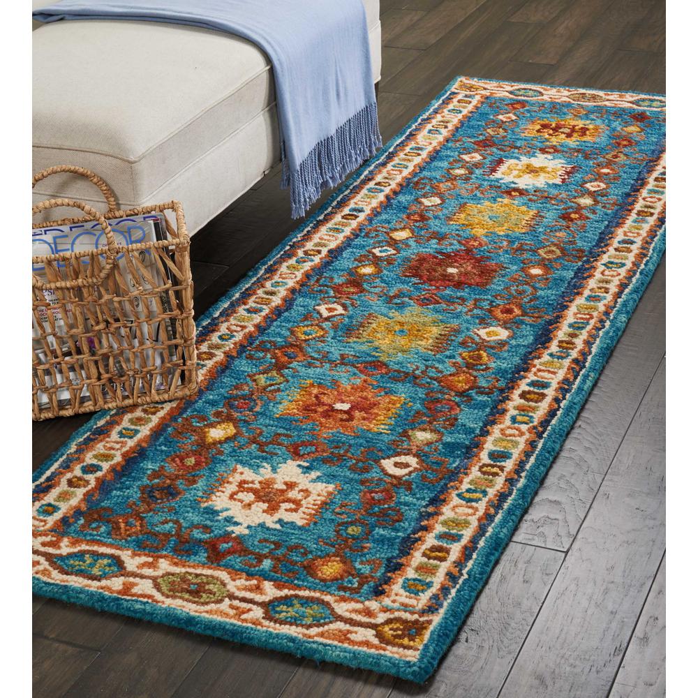 Vivid Area Rug, Teal, 2'3" x 7'6". Picture 4