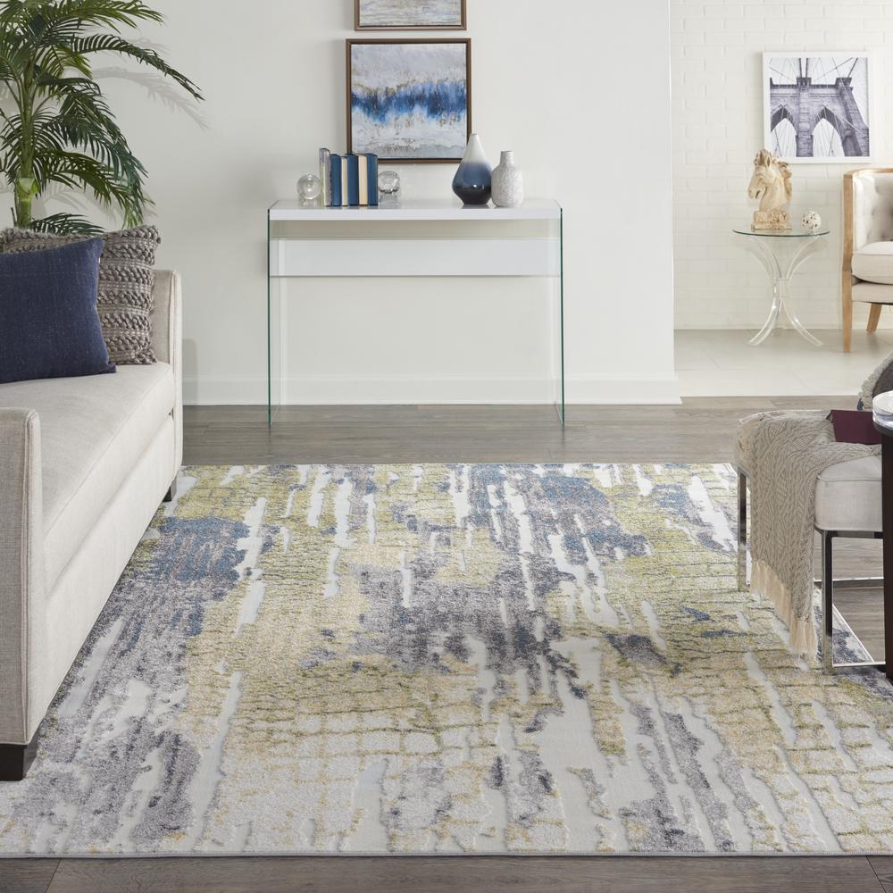 TRC07 Trance Ivory/Multi Area Rug- 7'10" x 9'10". Picture 9