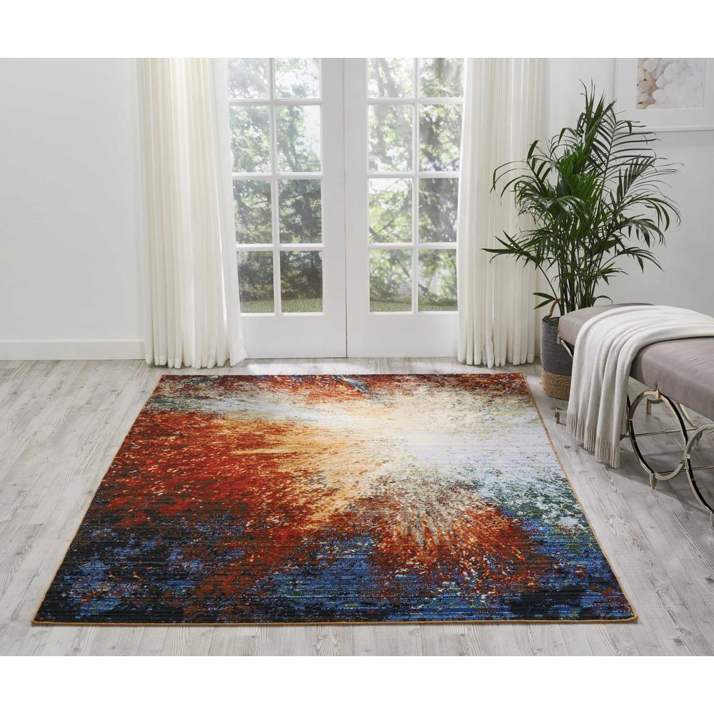 Chroma Area Rug, Red Flare, 5'6" x 8'. Picture 4