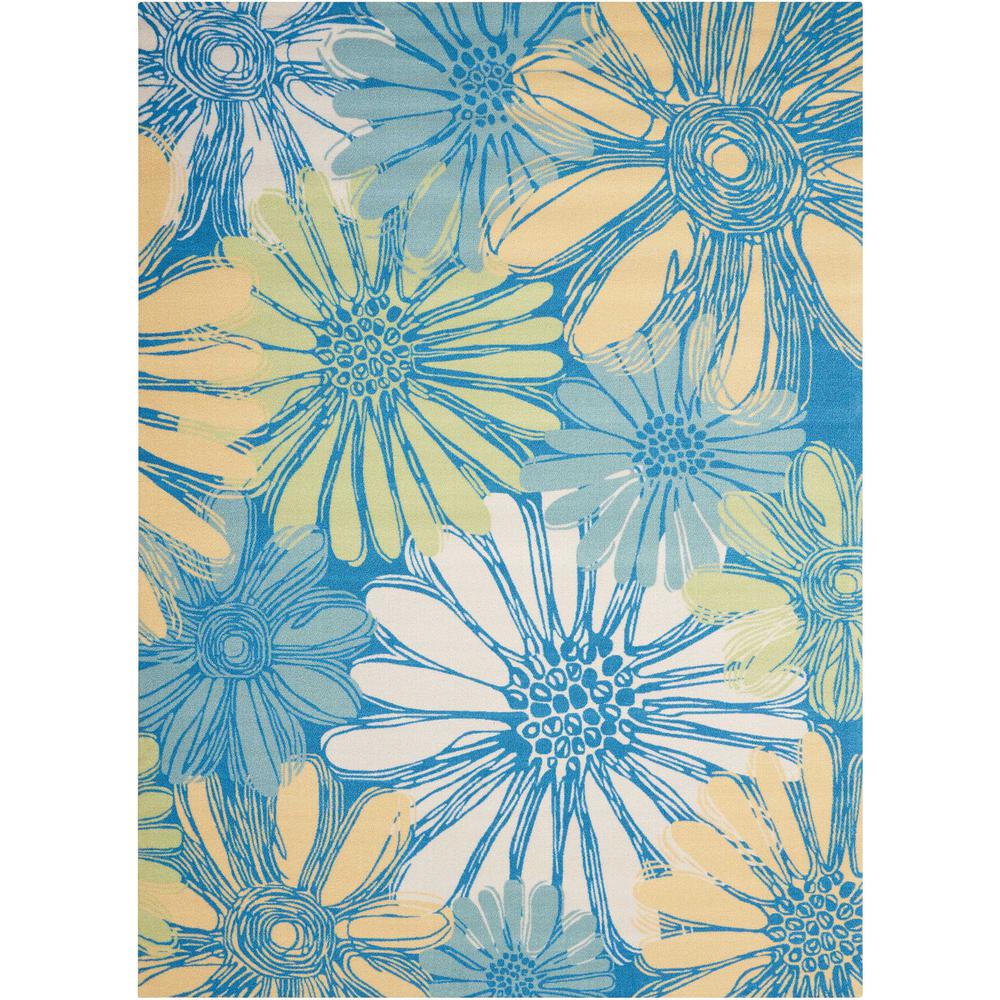 Home & Garden Area Rug, Blue, 5'3" x 7'5". Picture 1