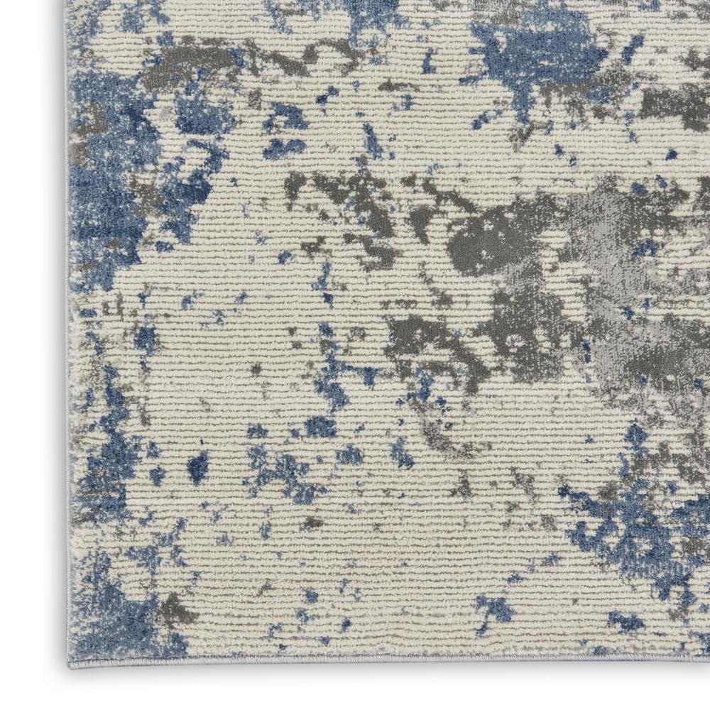Rustic Textures Area Rug, Grey/Blue, 2'2" X 7'6". Picture 5