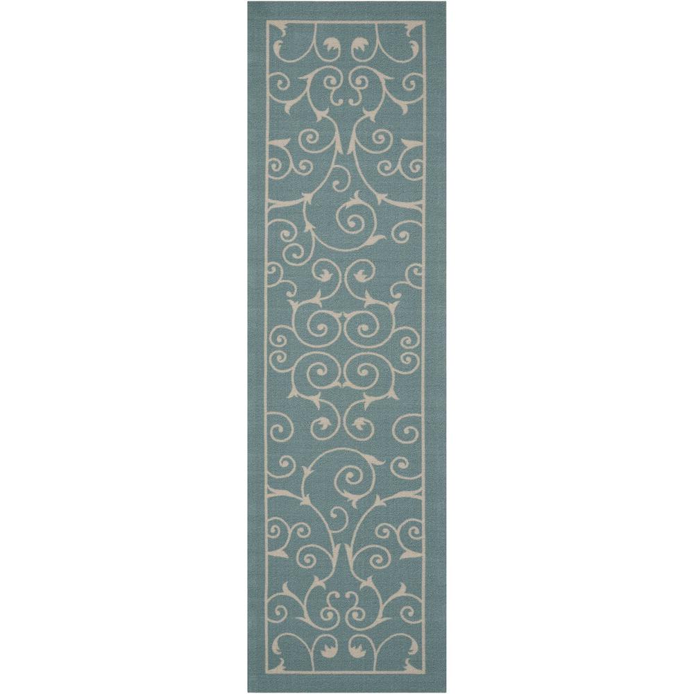 Home & Garden Area Rug, Light Blue, 2'3" x 8'. The main picture.